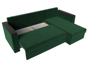 Диван угловой Атланта без стола универсальный угол, велюр