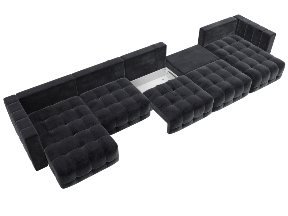 Дизайнерские диваны для гостиной, Диван П-образный Лига-052 НПБ МегаЛонг, велюр TOWER