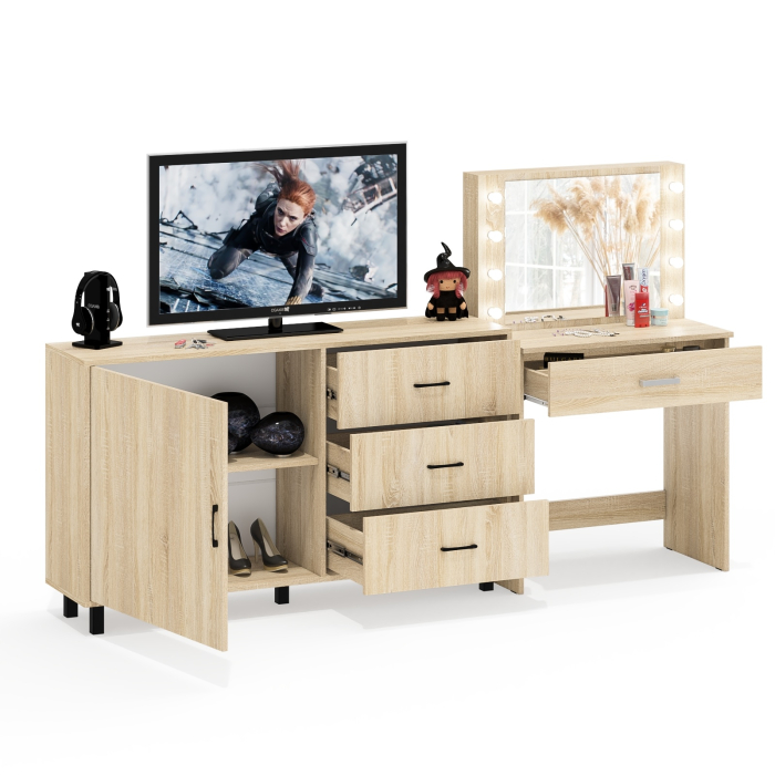 Туалетные столики, Комод ящики и дверка 122-1504 и туалетный столик с подсветкой СТ-4