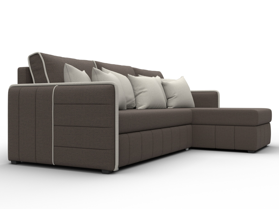 Диваны угловые в гостиную, Диван угловой Лига-078 угол универсальный, рогожка Амур