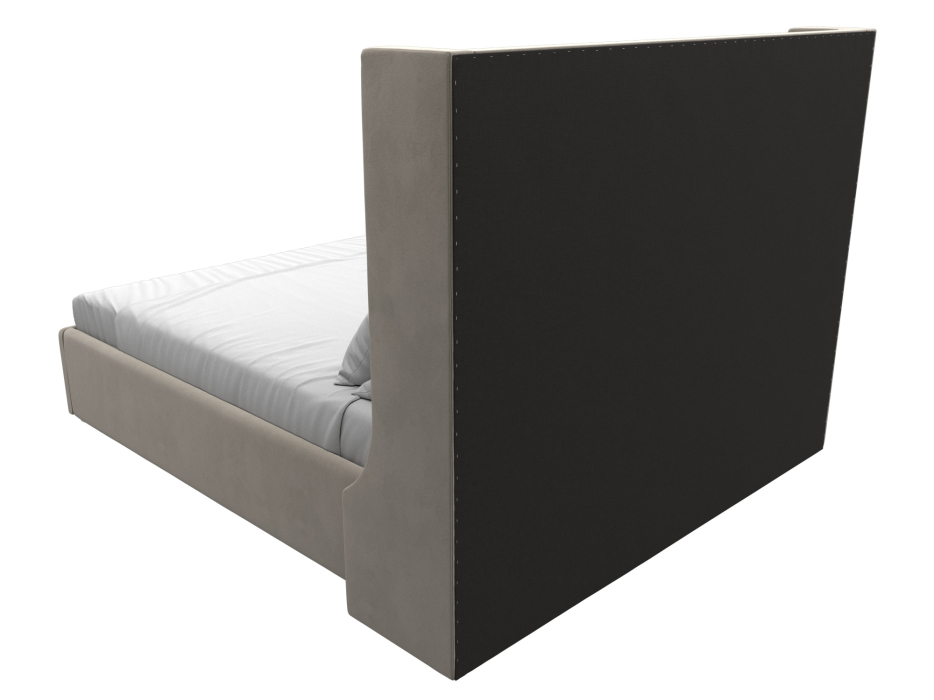 Мягкая кровать, Кровать интерьерная Ларго 160, микровельвет