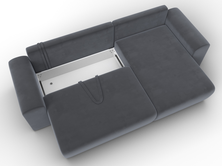 Диваны угловые в гостиную, Диван угловой Лига-099 угол универсальный, велюр SEVEN