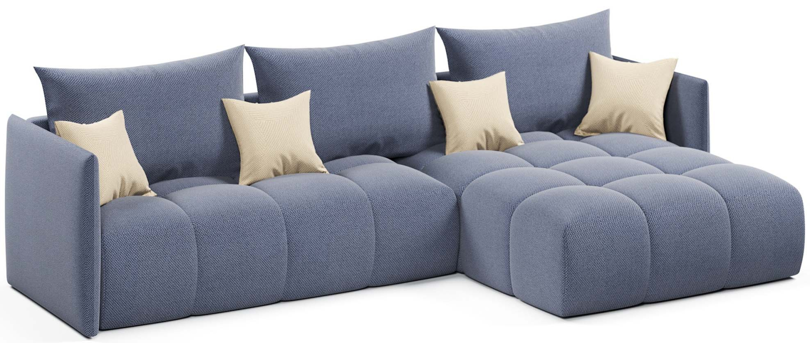 Диваны угловые, Диван угловой Лагуна еврокнижка, велюр