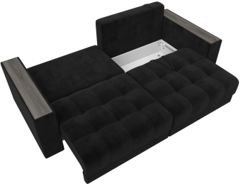 Диван прямой с декором Лига-049 НПБ, велюр SEVEN