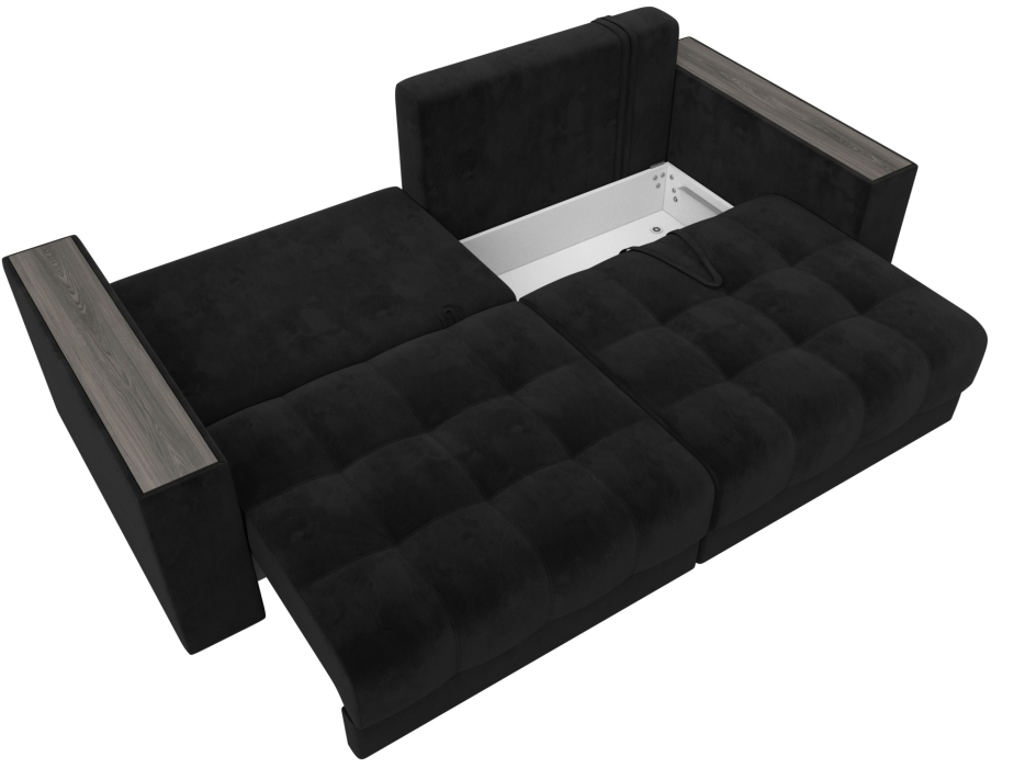 Дизайнерские диваны для гостиной, Диван прямой с декором Лига-049 НПБ, велюр SEVEN