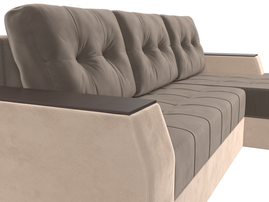 Диваны угловые в гостиную, Угловой диван Эмир БС правый угол, велюр