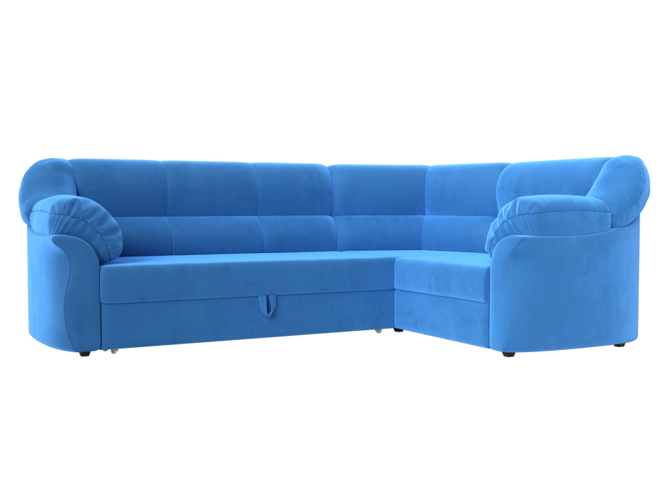 Диваны угловые в гостиную, Диван угловой Карнелла правый угол, велюр