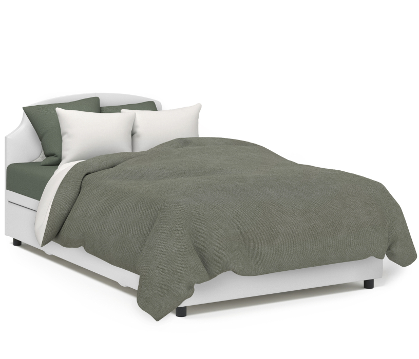 Мягкая кровать, Кровать тахта Шарм 120 с подъемным механизмом, рогожка / экокожа