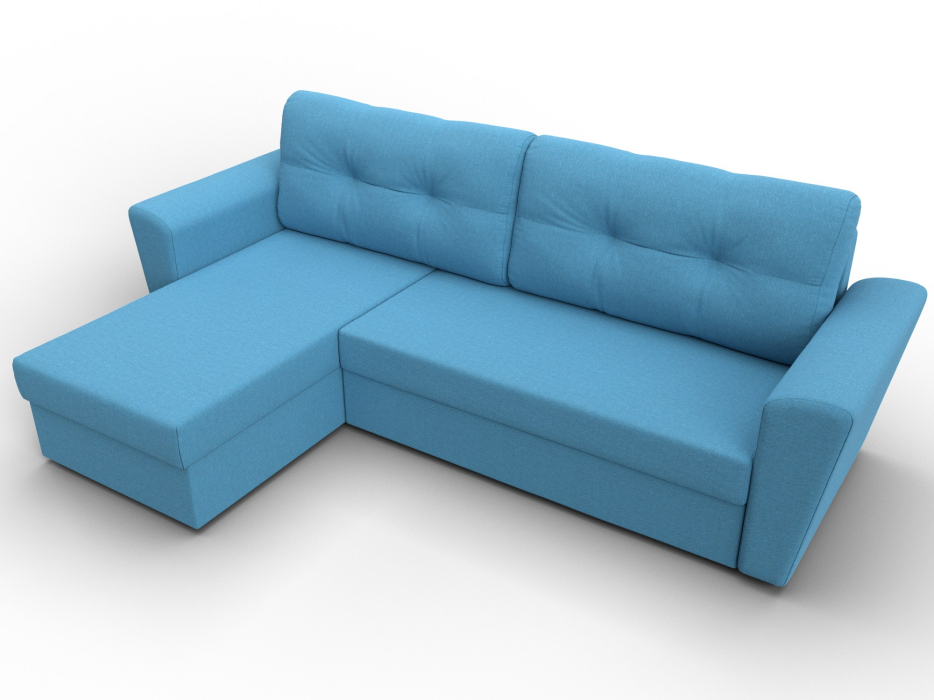 Диваны угловые в гостиную, Угловой диван Амстердам Лайт левый угол, рогожка Амур