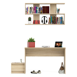 Стол письменный Мори 1200 с тумбочкой и навесной полкой 1200