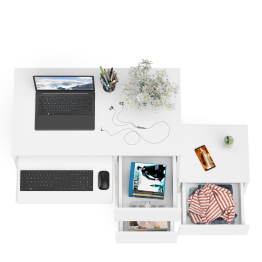 Стол компьютерный Мори МС-6 правое исполнение с тумбочкой 400-1