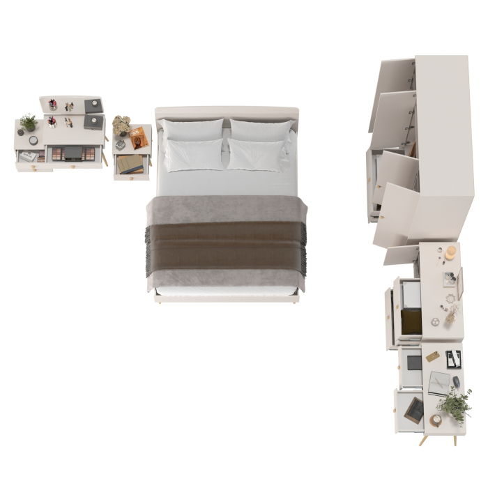 Спальные гарнитуры, Спальный гарнитур из ДСП Афина кровать 1600