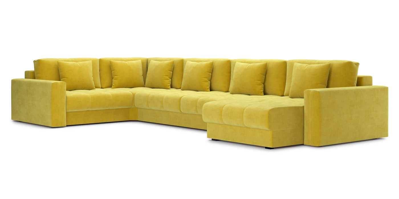 Диваны угловые в гостиную, Диван П-образный Кастел