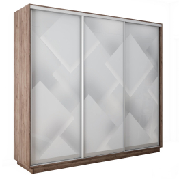 Шкаф-купе Экспресс 3-х дверный Фотопечать Квадрат Стекла 180х45х220