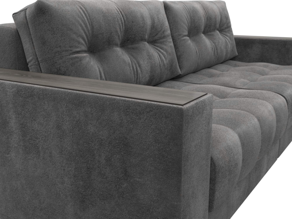 Диваны еврокнижки, Диван прямой с декором Лига-049 НПБ, велюр TOWER