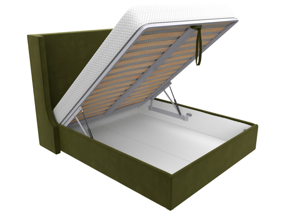 Мягкая кровать, Кровать интерьерная Ларго 160, микровельвет