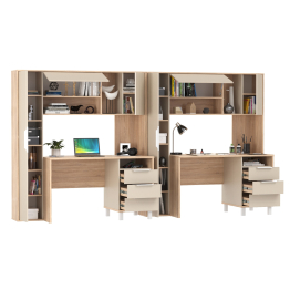 Столы рабочие для домашнего офиса для двоих детей Комфорт 12.95N