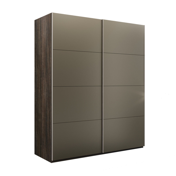 Шкафы-купе 2-х дверные, Шкаф-купе Эста 2-х дверный Стекла хаки/Доводчик 180х66х240