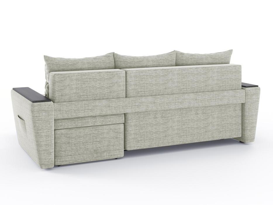 Диваны угловые в гостиную, Диван-кровать угловой Дубай Майами еврокнижка трехсекционная, рогожка Люкс