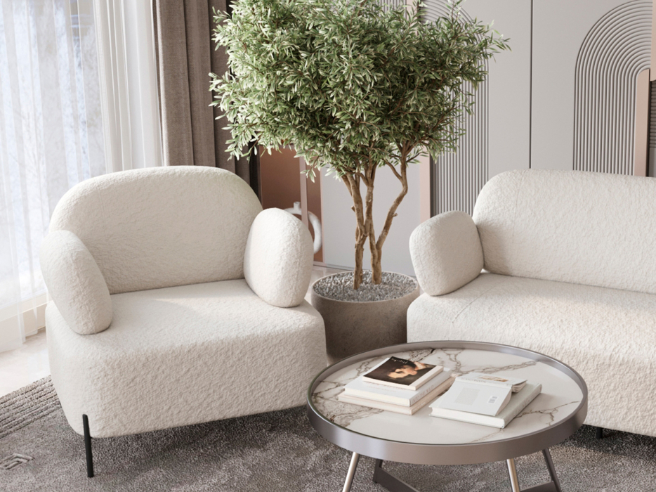 Кресло для отдыха, Кресло STOOL GROUP Кэнди с подлокотниками букле