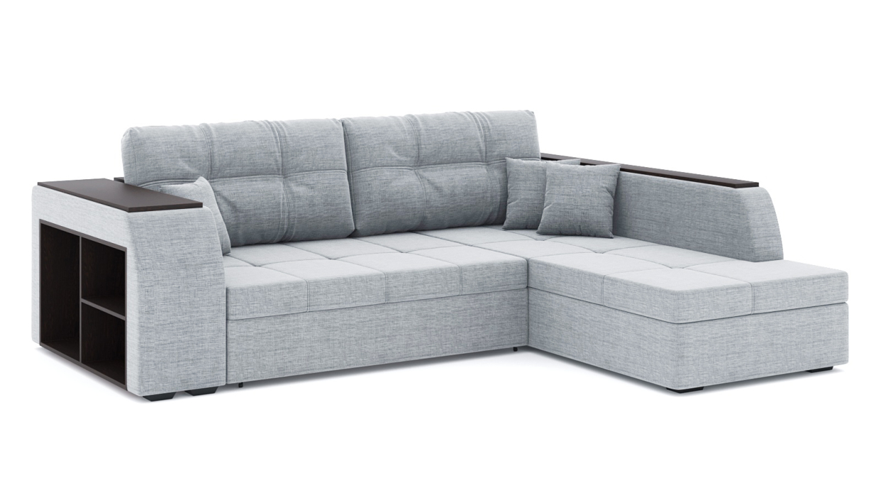 Диваны угловые в гостиную, Диван-кровать угловой Брюссель дельфин, рогожка