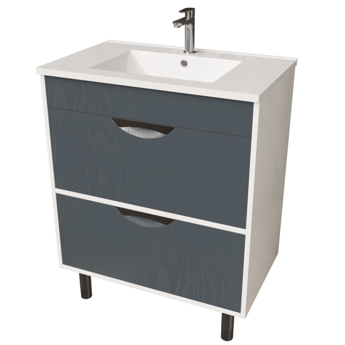 Тумбы без раковины, Тумба д/ванной Байкал-75 под умывальник Quadro-75 (ПВХ)