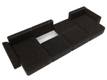 Диван п-образный Лига-048 НПБ лонг, велюр BRUT