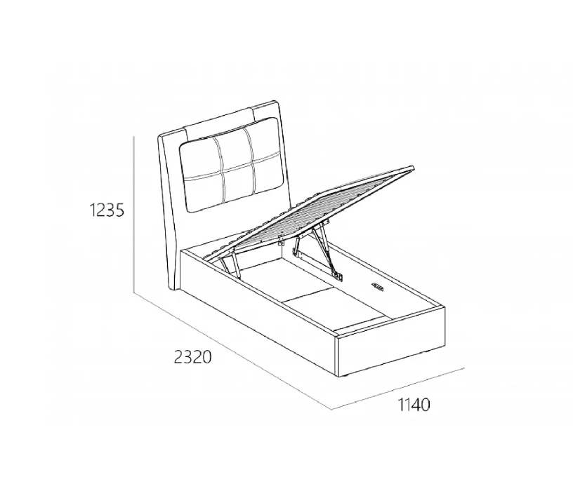 Кровати с мягким изголовьем, Кровать Ester 900 Жаккард
