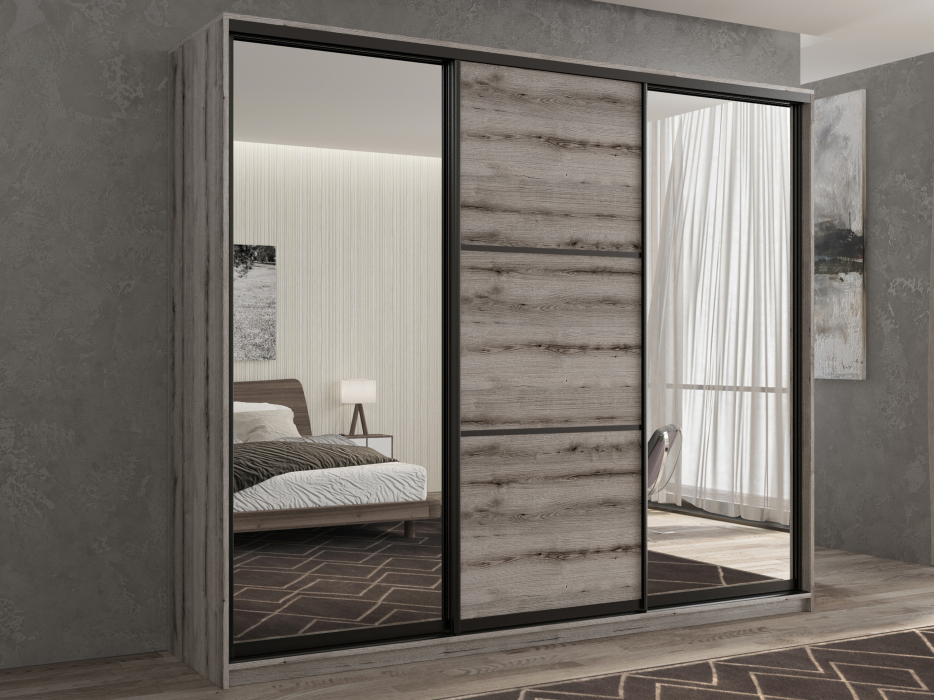 Шкафы-купе 3-х дверные, Шкаф-купе 3х дверный Кааппи 3 180х60