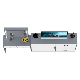 Косметический столик с лампочками СТ-5 и комод-тумба 122-1504