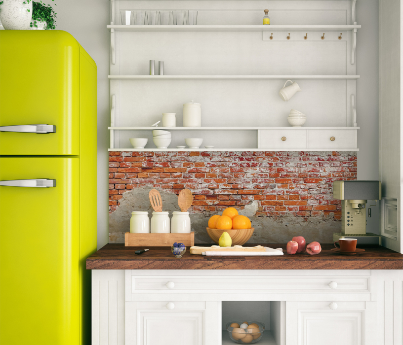 Стеновые панели из стекла, Интерьерная панель из стекла 900*600*6 мм MGF96_гранж