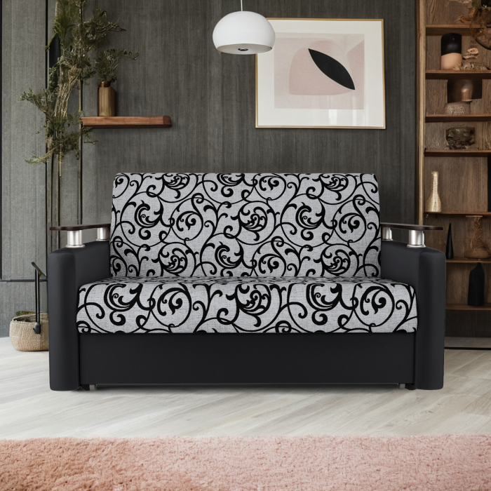 Диваны с ящиком для белья, Диван-кровать Шарм 140, экокожа/шенилл