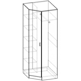 Шкаф распашной угловой (кронштейн) ГОРИЗОНТ