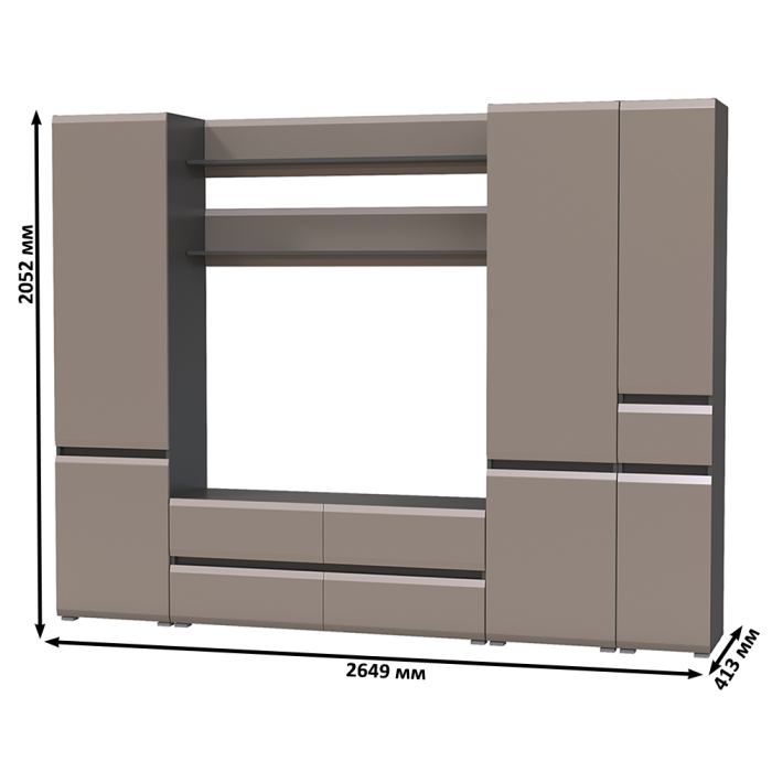 Стенки для гостиной, Сидней Комплектация № 63