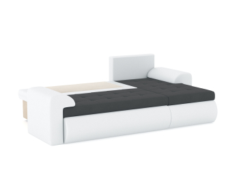 Диван-кровать угловой Кормак с подлокотниками, велюр+кож.зам.