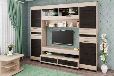 Модульная гостиная Камелия композиция 10