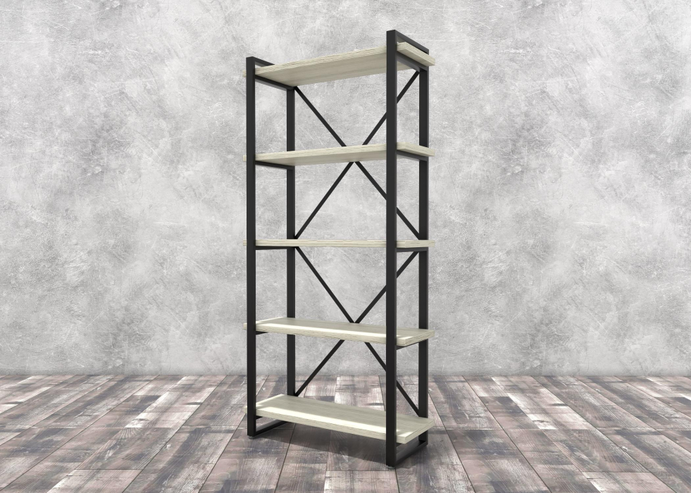 Стеллажи, Стеллаж Айсберг Лофт 80х182-2 черный