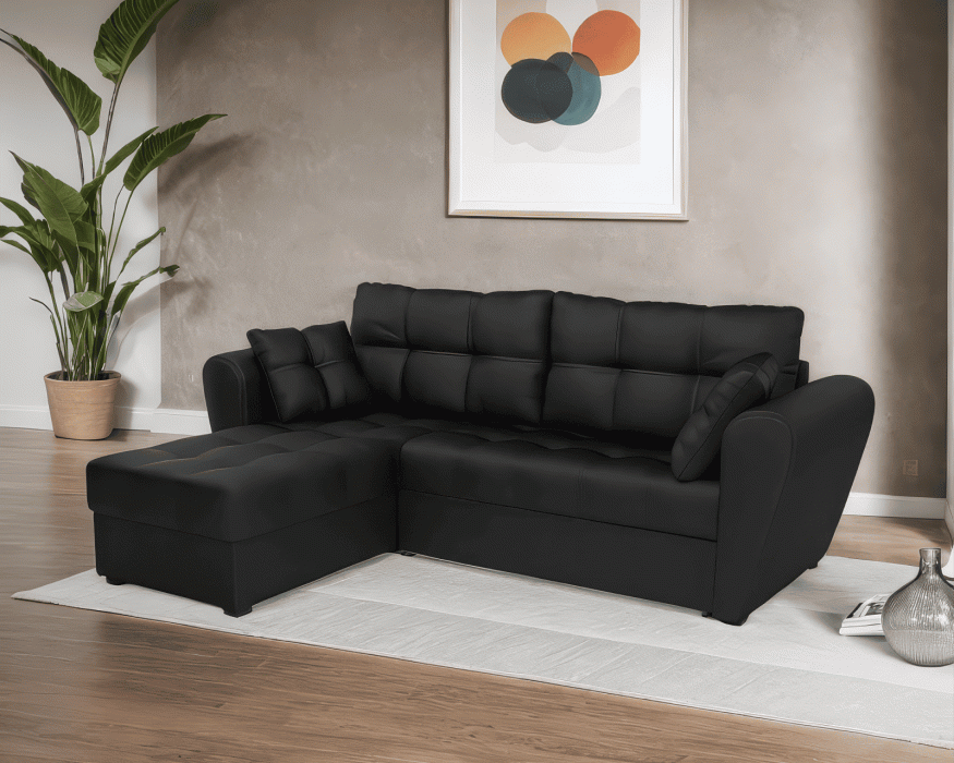 Диваны угловые в гостиную, Диван угловой Амстердам (Экокожа)