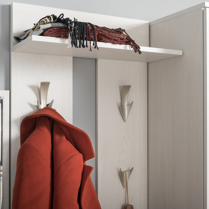 Прихожая, Шкаф для одежды и обувницы с вешалками для верхней одежды Ника