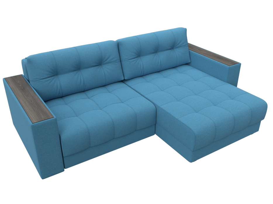 Дизайнерские диваны для гостиной, Диван угловой с декором Лига-049 НПБ, рогожка Амур