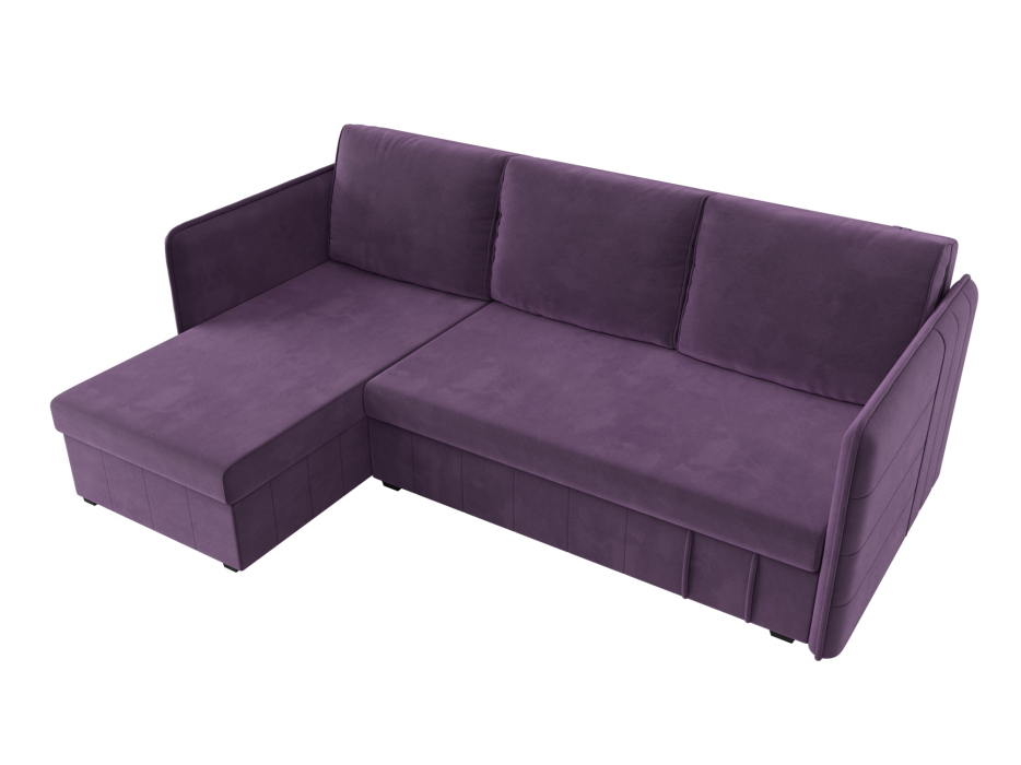 Диваны угловые в гостиную, Угловой диван Слим левый угол, микровельвет