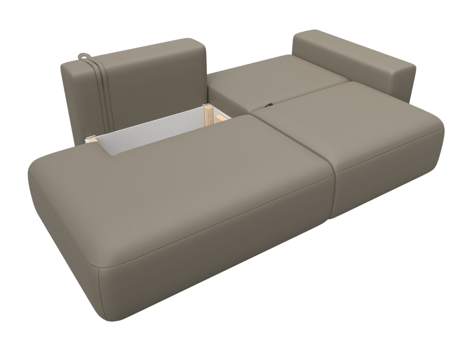 Диваны еврокнижки, Диван прямой Лига-036 НПБ Модерн подлокотник справа, экокожа GRIFON