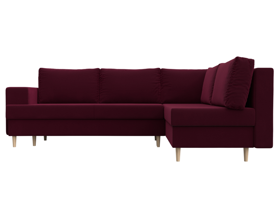 Диваны угловые в гостиную, Диван угловой Сильвана правый угол, микровельвет