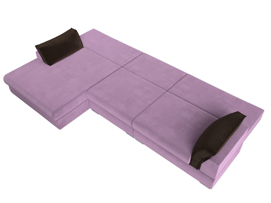 Диваны угловые в гостиную, Угловой диван Пекин Long угол левый, НПБ, микровельвет