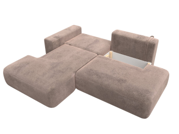 Диван угловой Лига-036 НПБ Модерн левый угол, велюр TOWER