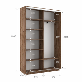 Шкаф-купе Экспресс 2-х дверный Фотопечать Квадрат Стекла 140х45х220