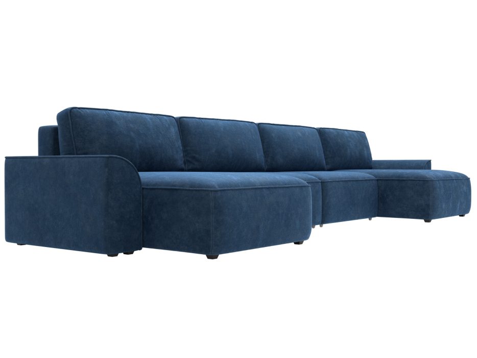 Диваны прямые со спальным местом, Диван п-образный Лига-048 НПБ лонг, велюр BRUT