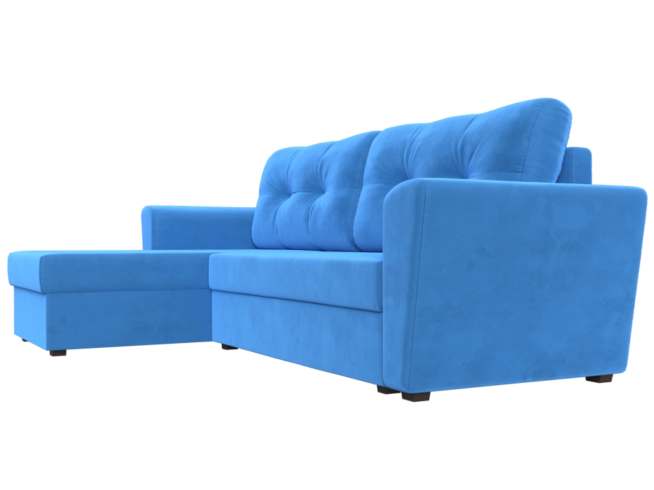 Диваны угловые в гостиную, Угловой диван Амстердам Лайт левый угол, велюр