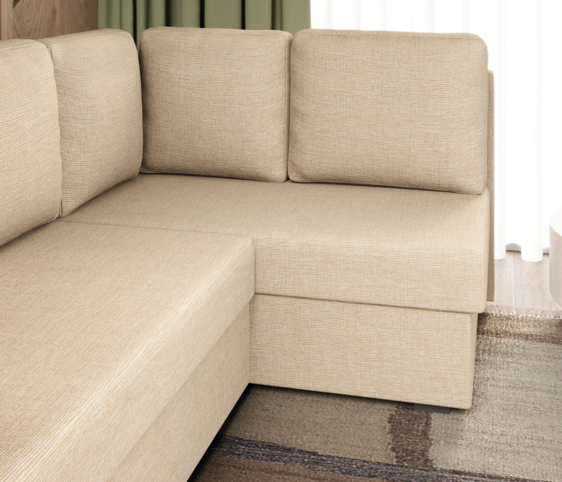 Диваны угловые в гостиную, Диван угловой Джессика 2 правый, рогожка