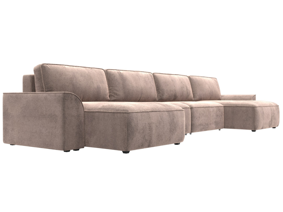 Диваны еврокнижки, Диван п-образный Лига-048 НПБ лонг, велюр TOWER